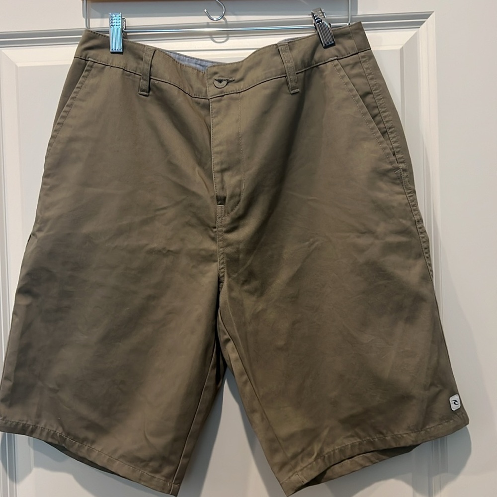 NWOT RIP CURL Shorts Mens Size 32 Khaki Flat Front